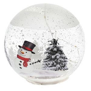 Коледна светеща топка с LED светлина 15см