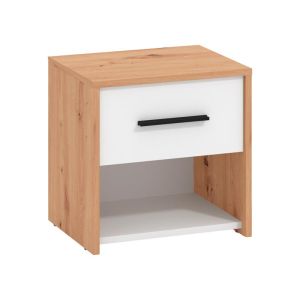 Комплект/2 нощни шкафчета Varadero 2No1F в цвят артисан дъб-бяло - 42x33x42 см