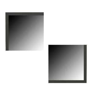 Комплект/2 стенни огледала Charles в черен цвят - 60x60 см