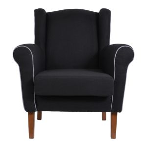 Кресло Maria в черно със сива ивица 84x77x101 см