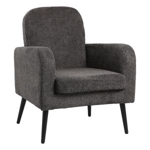 Кресло в черен цвят с дървени крака 74x78x86см