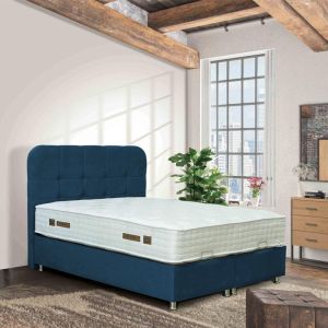 Легло Natalie в петролено син цвят с ракла, размери 212x162x120 см (32) (160x200)