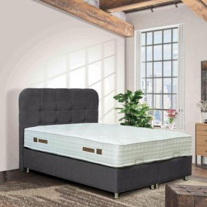 Легло Natalie в сив цвят с ракла 212x162x120 см (32) (160x200)