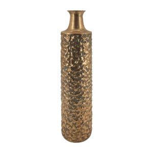 Метална ваза за под златен цвят 14x14x67 см