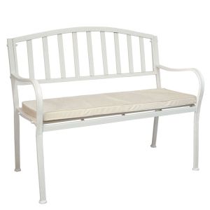 Метална скамейка с възглавница - 108x52x91см