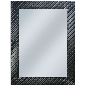 Огледало с дървена рамка - черно с лента, 60x80 см