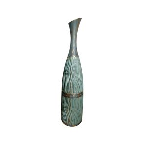 Полирезинова ваза зелен цвят 14x14x60.5см
