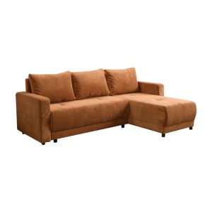 Разтегателен ъглов диван CLOUD оранжев цвят 230x155x80cm