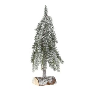 Снежно покрито дърво на дървена основа 45 см