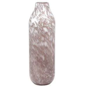 Стъклена ваза цвят сьомга диаметър φ14.5x44.5 см