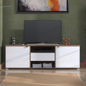 ТВ мебел 'Grenoble' цвят дъб-бял лак 176x40x57.5см