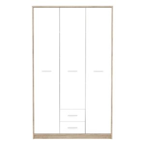 Гардероб Serenity с 3 врати цвят сонома-бял цвят 118.5x54x196.5cm