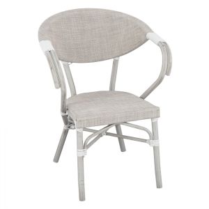 Градински алуминиев стол със сива патина HM5108 57x57x83cm