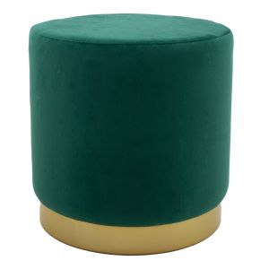 ТАБУРЕТКА Dash velvet dark green-golden D35x35cm