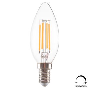 Крушка LED ФИЛАМЕНТ 4W E14 3000K ПРОЗРАЧНА DIMMABLE HM4048.01