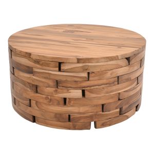 холна маса масив тиково дърво Wozy Inart natural teak wood �90x45cm