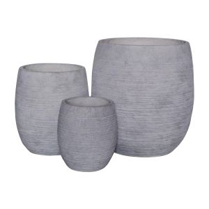 Саксии-8 Комплект от 3 части, цвят Light Grey WashΕ6307,S