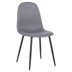 Стол LEONARDO HM00100.26 GREY FABRIC &amp; BLACK METAL LEGS 42x49,5x89Hcm.