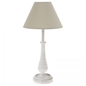 METAL TABLE LAMP IN WASHED GREY COLOR 25X52
