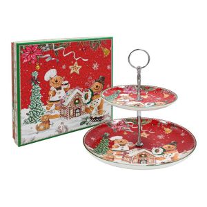 КОЛЕДНА ДВУЕТАЖНА ФОРМА ЗА ТОРТА FL26212 ДЖИНДЖИФИКОВО ЧОВЕЧЕ 15СМ И 23СМ