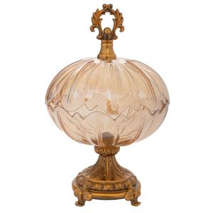 СТЪКЛЕНА КУПА С КАПАК, 22X31X50 СМ