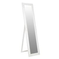   Orthogonal white wooden floor mirror