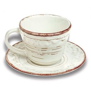 Stoneware tea cups 6pcs set