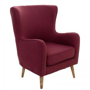  FABRIC ARMCHAIR IN BURGUNDY COLOR 72X65X98 