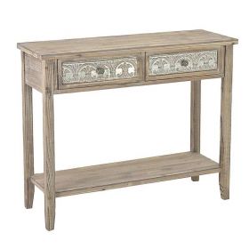 METAL CONSOLE IN BEIGE-GREY COLOR 100X36X82