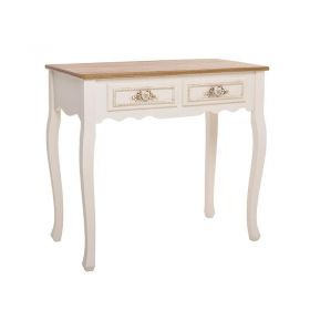 WOODEN CONSOLE IN WHITE-BEIGE COLOR 80X40X75