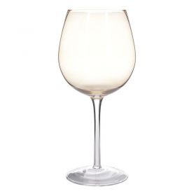 S/6 RED WINE GLASS IN AMBER COLOR