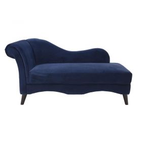 CHAISE LOUNGE VELVET IN BLUE COLOR 163X69X80