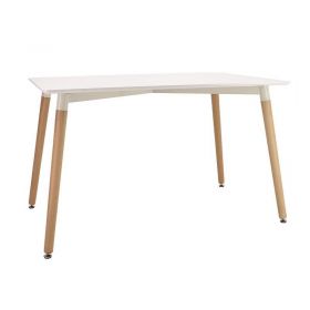 WOODEN TABLE IN WHITE COLOR 120X80X72
