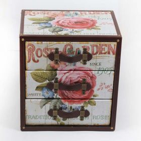 PU COMMODE W/ROSES 40X30X43