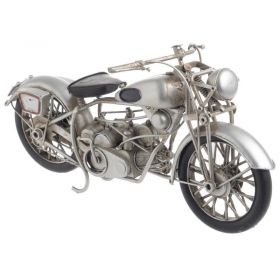 METALLIC MOTORCYCLE IN SILVER COLOR 27.5X11.5X15