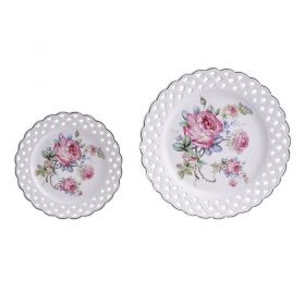 S/7 CAKE DISH W/PLATE IN WHITE COLOR