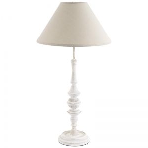 METAL TABLE LAMP IN WASHED GREY COLOR 30Χ30Χ57