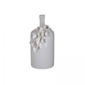 Бяла керамична ваза