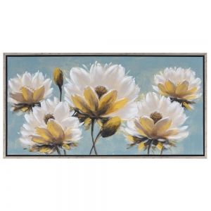 Маслена картина кафеви цветя 125X65 CM