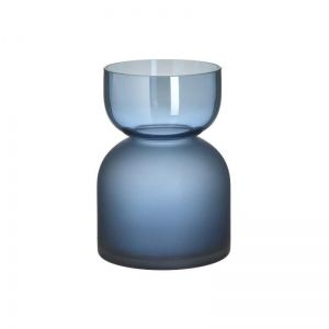 Синя стъклена ваза
