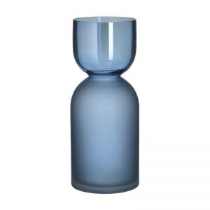 Синя стъклена ваза