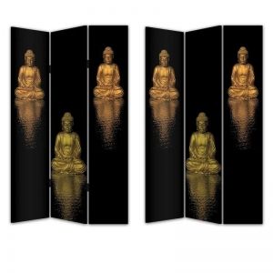 Двулицев параван с фигури Буда