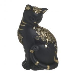 Декоративна фигура котка от полирезин