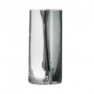 Сива стъклена ваза