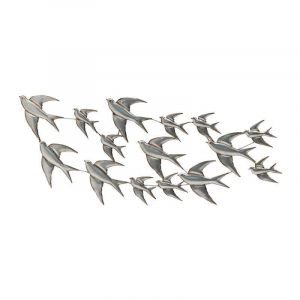Стенно метално пано птици