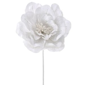 ROSE WHITE STEM 20X62CM