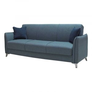 Разтегателен триместен диван Torino със синя дамаска