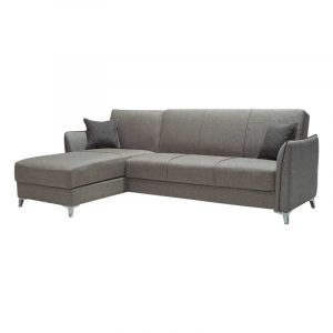 Разтегателен ъглов диван с ракла Torino с бежова дамаска