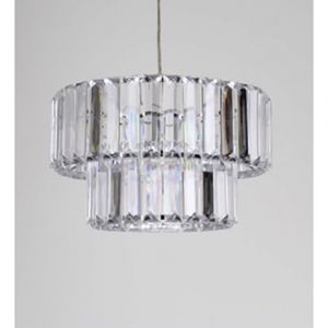 METAL AND ACRYLIC CLEAR CEILING PENDANT D27.5x17CM