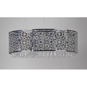 METAL AND ACRYLIC SILVER CEILING PENDANT D60x34x22CM